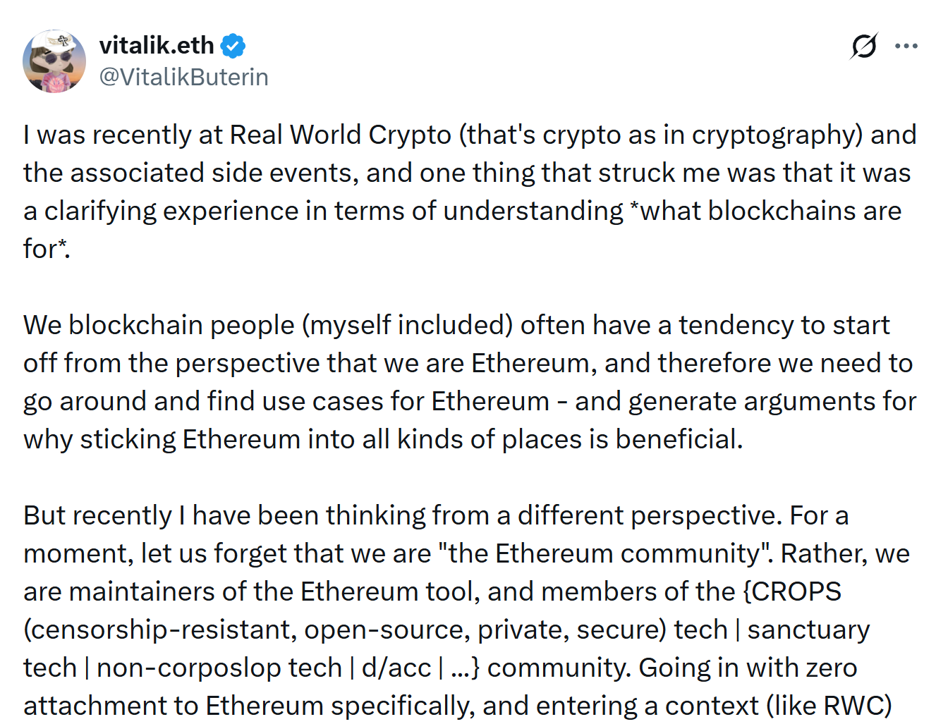 从「全球计算机/结算层」到「公告板」：以太坊和Vitalik想做什么？ | PANews